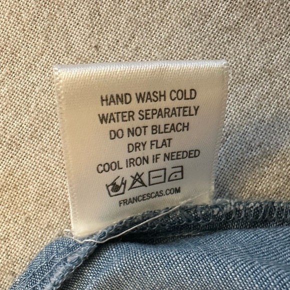 Blue Embroidered Off the Shoulder Top XS - Picture 8 of 8